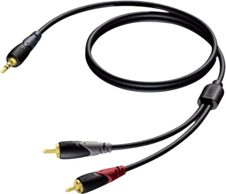 Procab CLA711/3 3,5mm Male - 2x RCA 3 Meter 1 Procab CLA711/3 3,5mm Male - 2x RCA 3 Meter