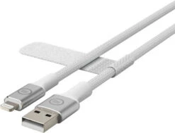 BlueBuilt Autolader Met 2 Usb A Poorten 12W Zwart + Lightning Kabel 1,5m Nylon Wit -Aelta Winkel 1542299