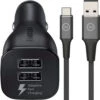 Samsung Adaptive Fast Charging Autolader Met 2 Usb Poorten 15W + Usb C Kabel 1,5m Nylon