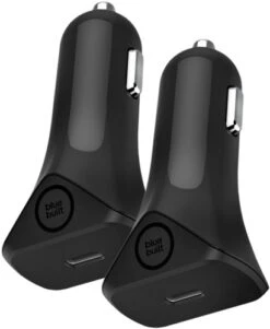 BlueBuilt Power Delivery Autolader Zonder Kabel 30W Zwart Duo Pack