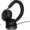 Jabra Evolve2 USB A MS TEAMS 75 Draadloze Office Headset Met Oplaadstandaard Zwart