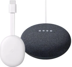 Google Chromecast 4K Met Google TV + Google Nest Mini Zwart