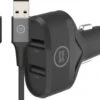 BlueBuilt Autolader Met 2 Usb A Poorten 12W + Micro Usb Kabel 1,5m Nylon Zwart