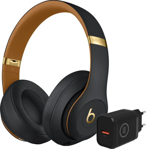 Beats Studio3 Wireless Zwart/Goud + Bluebuilt Oplader 1 Beats Studio3 Wireless Zwart/Goud + Bluebuilt Oplader