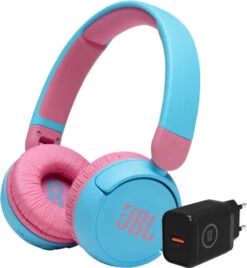 JBL JR310BT Blauw + BlueBuilt Quick Charge Oplader Met Usb A Poort