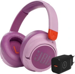 JBL JR460NC Roze + BlueBuilt Quick Charge Oplader Met Usb A Poort