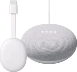 Google Chromecast HD Met Google TV + Google Nest Mini Wit