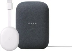 Google Chromecast 2K Met Google TV + Google Nest Audio Charcoal