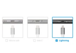 BlueBuilt Autolader Met 2 Usb A Poorten 12W Zwart + Lightning Kabel 1,5m Nylon Wit -Aelta Winkel 1858410