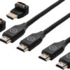 BlueBuilt HDMI Kabel 4K 60Hz Nylon 1,5 Meter + 90° Adapter Duo Pack