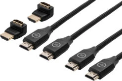BlueBuilt HDMI Kabel 4K 60Hz Nylon 1,5 Meter + 90° Adapter Duo Pack