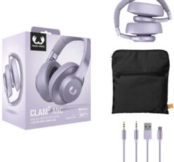 Fresh 'n Rebel Clam 2 ANC Lila + BlueBuilt Quick Charge Oplader Met Usb A Poort 18W Zwart -Aelta Winkel 1878687