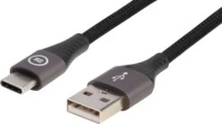 BlueBuilt Quick Charge Autolader 18W Zwart + Usb C Kabel 1,5m Nylon Zwart -Aelta Winkel 1930846