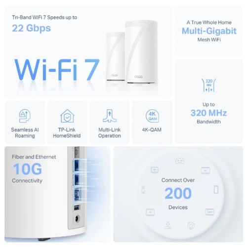 TP-Link Deco BE85 Wifi 7 Mesh (5-pack) 13 TP-Link Deco BE85 Wifi 7 Mesh (5-pack) - Afbeelding 13
