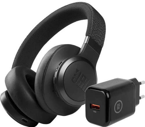 JBL Live 660NC Zwart + BlueBuilt Quick Charge Oplader Met Usb A Poort 18W Zwart 1 JBL Live 660NC Zwart + BlueBuilt Quick Charge Oplader Met Usb A Poort 18W Zwart