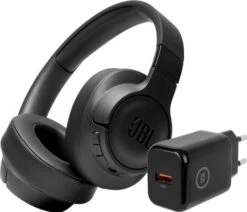 JBL Tune 760NC Zwart + BlueBuilt Quick Charge Oplader Met Usb A Poort 18W Zwart
