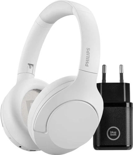 Philips TAH8506 Wit + BlueBuilt Quick Charge Oplader Met Usb A Poort 18W Zwart 1 Philips TAH8506 Wit + BlueBuilt Quick Charge Oplader Met Usb A Poort 18W Zwart