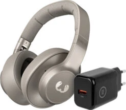 Fresh 'n Rebel Clam 2 ANC Beige + BlueBuilt Quick Charge Oplader Met Usb A Poort 18W Zwart