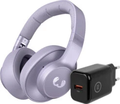 Fresh 'n Rebel Clam 2 ANC Lila + BlueBuilt Quick Charge Oplader Met Usb A Poort 18W Zwart
