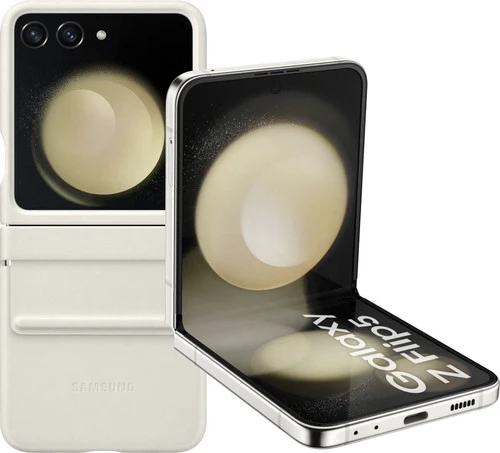 Samsung Galaxy Z Flip 5 512GB Creme 5G + Samsung Back Cover Leer Creme 1 Samsung Galaxy Z Flip 5 512GB Creme 5G + Samsung Back Cover Leer Creme