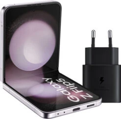 Samsung Galaxy Z Flip 5 512GB Paars 5G + Samsung Oplader 25 Watt Zwart