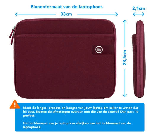 BlueBuilt Laptophoes Breedte 33 Cm 14 Inch M Rood 6 BlueBuilt Laptophoes Breedte 33 Cm 14 Inch M Rood - Afbeelding 6
