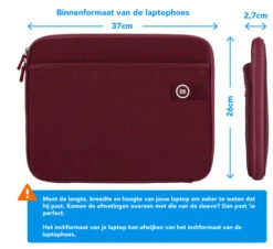 BlueBuilt Laptophoes Breedte 37 Cm 15-16 Inch M Rood -Aelta Winkel 1953450
