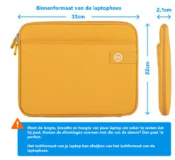 BlueBuilt Laptophoes Breedte 33 Cm 14 Inch S Geel -Aelta Winkel 1953470