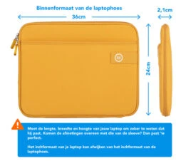 BlueBuilt Laptophoes Breedte 36 Cm 15-16 Inch S Geel -Aelta Winkel 1953478