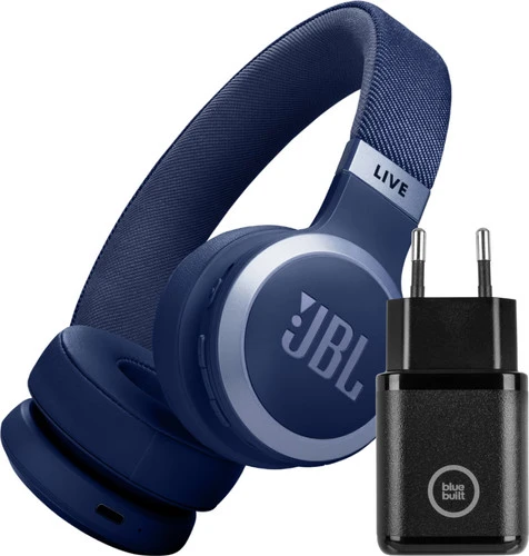 JBL Live 670NC Blauw + BlueBuilt Quick Charge Oplader Met Usb A Poort 18W Zwart 1 JBL Live 670NC Blauw + BlueBuilt Quick Charge Oplader Met Usb A Poort 18W Zwart
