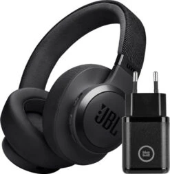 JBL Live 770NC Zwart + BlueBuilt Quick Charge Oplader Met Usb A Poort 18W Zwart