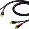 Procab CLA850 2x RCA Male - 2x RCA Female 3 Meter