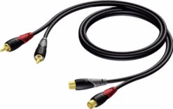Procab CLA850 2x RCA Male - 2x RCA Female 3 Meter